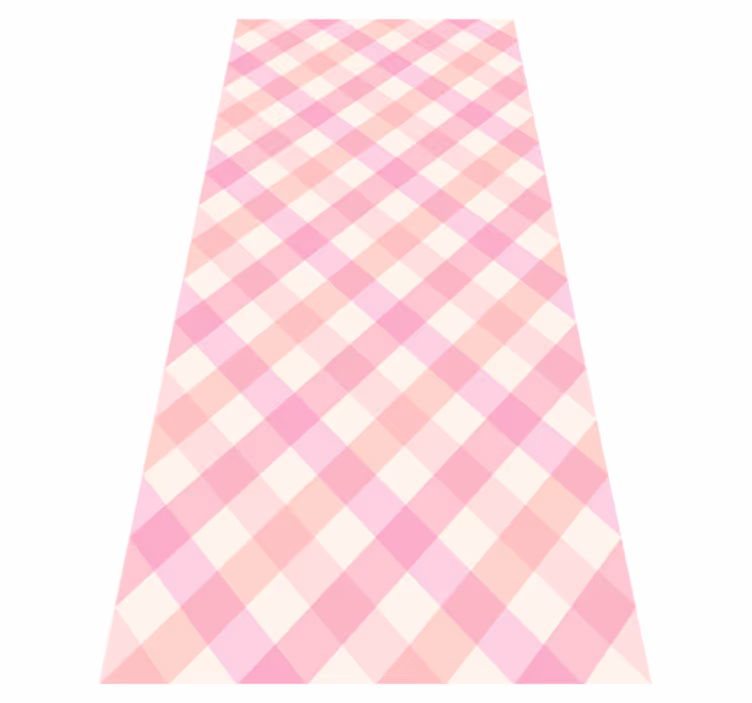 Yatak odası pvc halı pembe kare desenli - TenStickers