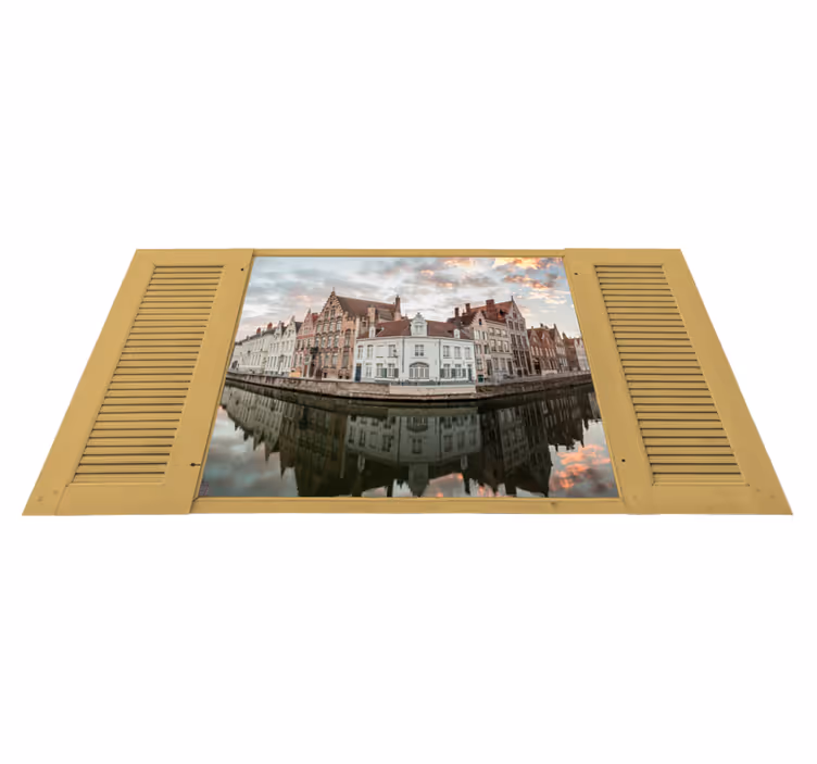 Yatak odası pvc halı brujas manzarası - TenStickers