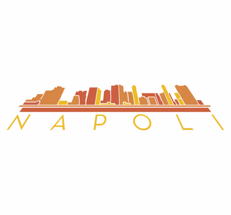 Yatak odası pvc halı napoli silueti - TenStickers