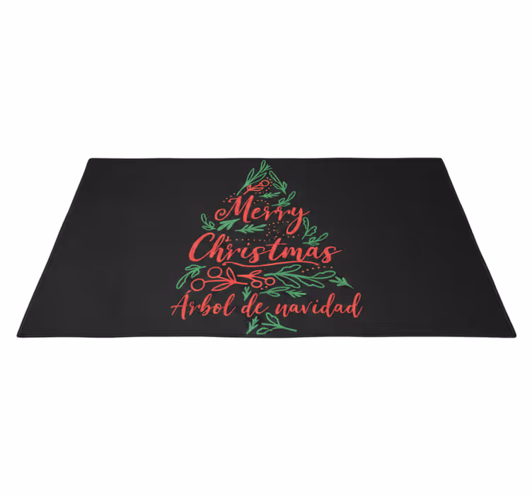 Yatak odası pvc halı noel ağacı mutlu noeller - TenStickers
