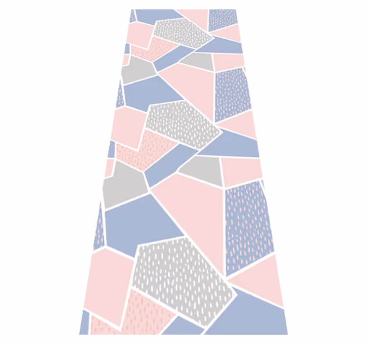 İskandinav pvc halı yumuşak pastel geometrik desenler - TenStickers
