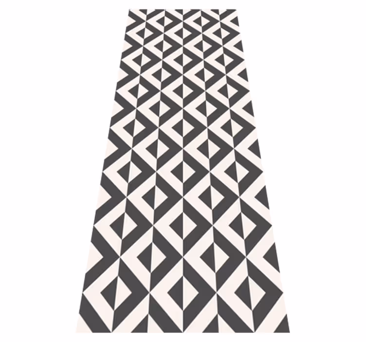 İskandinav pvc halı geometrik mono desenli - TenStickers
