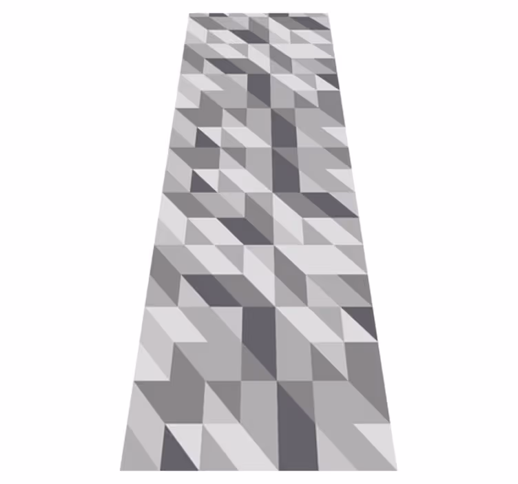 İskandinav pvc halı açık gri geometrik kareler - TenStickers