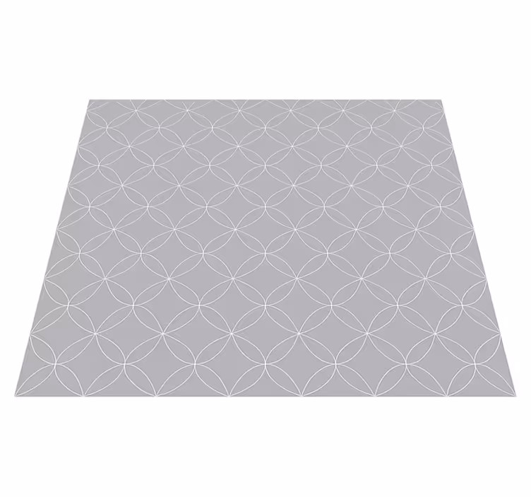 İskandinav pvc halı gri geometrik soyut çiçekler - TenStickers