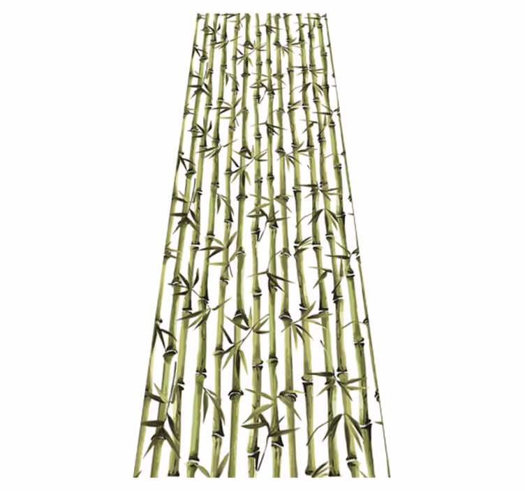 Doğa pvc halı bambu desenli dallar - TenStickers