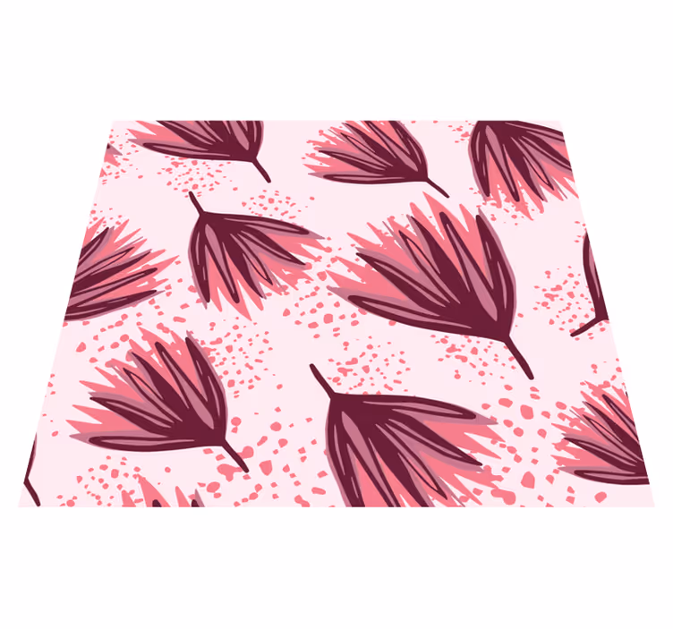 Doğa pvc halı soyut lotus deseni - TenStickers