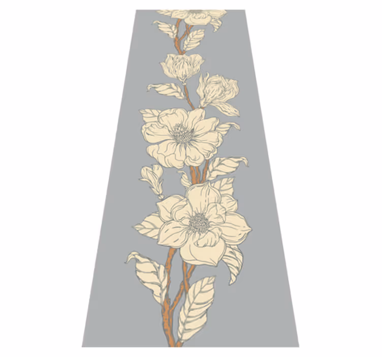 Doğa pvc halı yeni nostaljik tarz magnolia - TenStickers