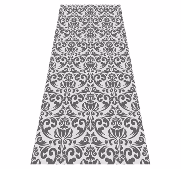 Vintage pvc halı abstrakt damask desen - TenStickers