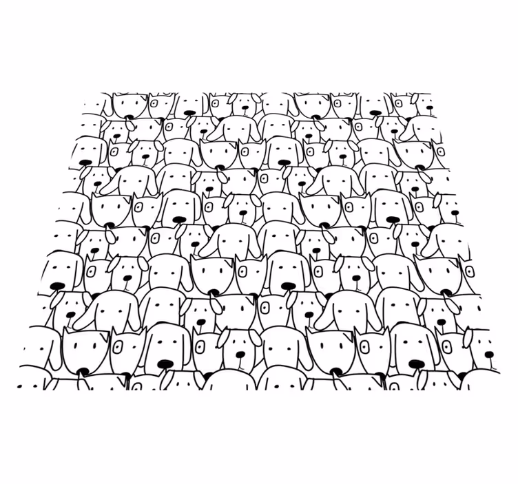 Hayvan pvc halı sevimli köpek desenli - TenStickers