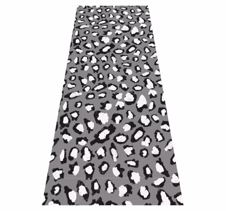 Hayvan pvc halı gri beyaz leopar desenli - TenStickers