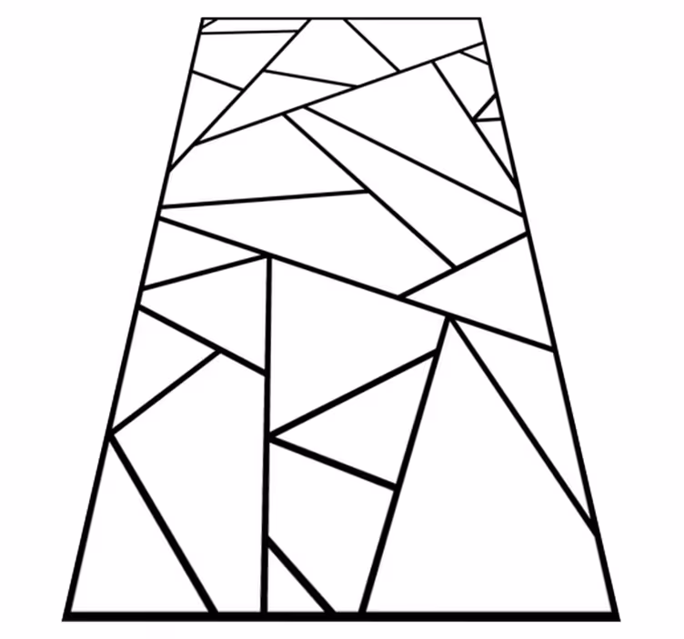 Modern pvc halı siyah geometrik çizgiler minimalist tasarım - TenStickers