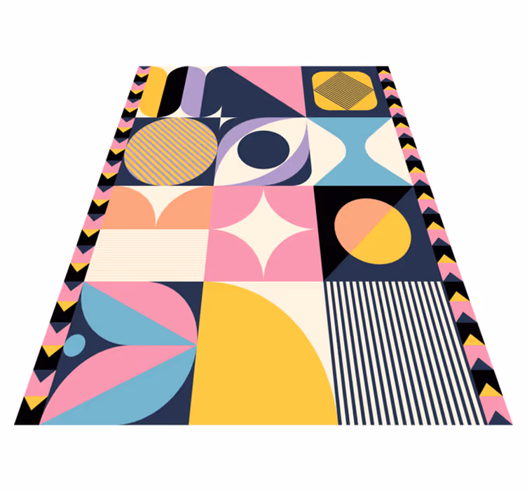 Modern pvc halı Çoklu figürler geometrik sanat - TenStickers