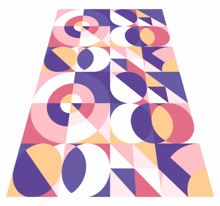 Modern pvc halı soyut figürler geometrik sanat - TenStickers