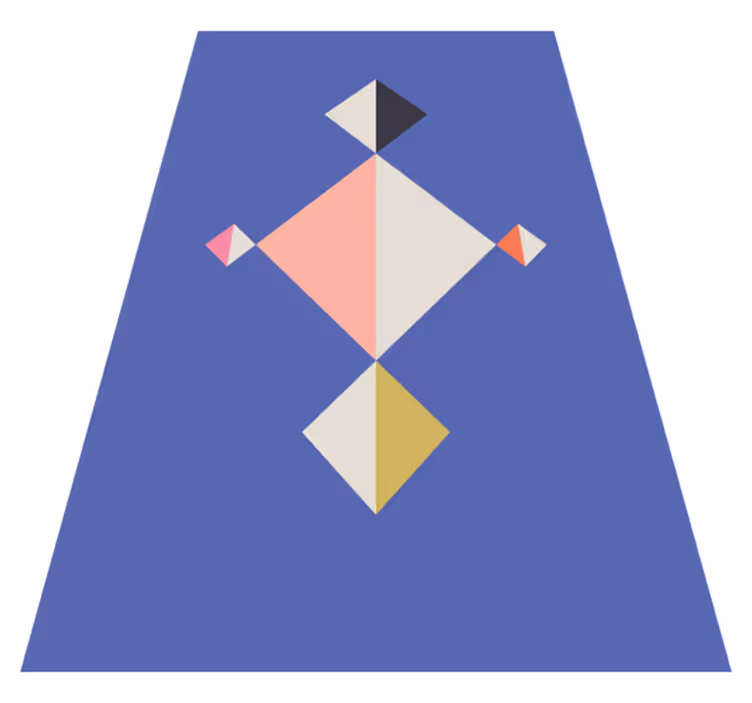 Modern pvc halı geometrik desen sanatı - TenStickers