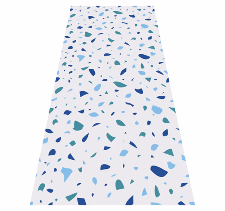 Doku pvc halı mavi tonlarda terrazzo - TenStickers
