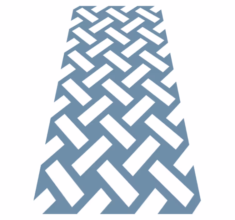 Doku pvc halı geometrik mavi kare desenli - TenStickers