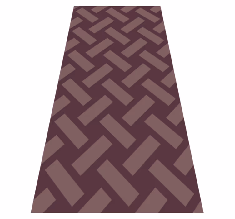 Doku pvc halı mor geometrik kare desenli - TenStickers