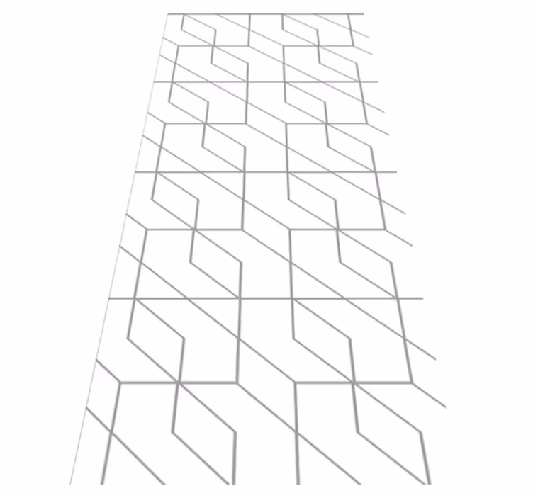 Doku pvc halı geometrik minimal beyaz kare desen - TenStickers