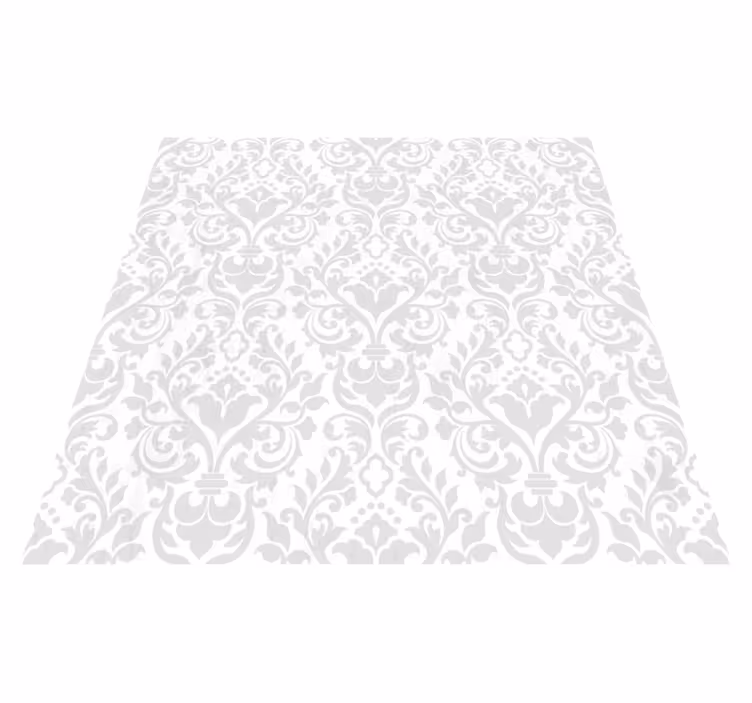 Vintage pvc halı - grunge damask desenli - TenStickers