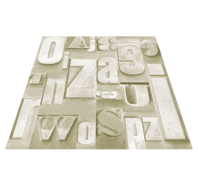 3d endüstriyel tarz cümleleri ile pvc halı - TenStickers