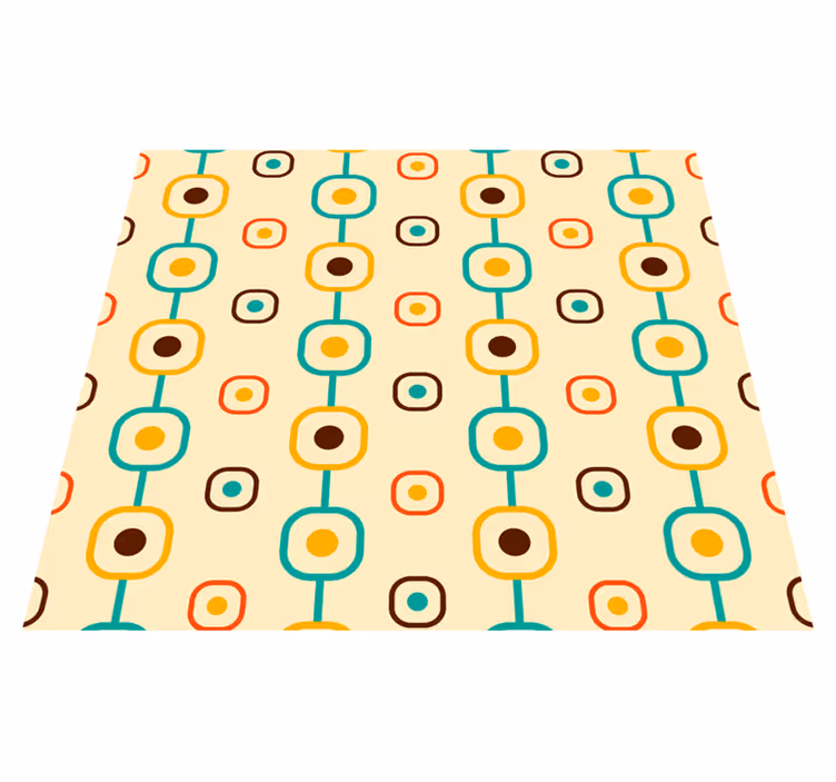 Vintage pvc halı 60'lar geometrik - TenStickers