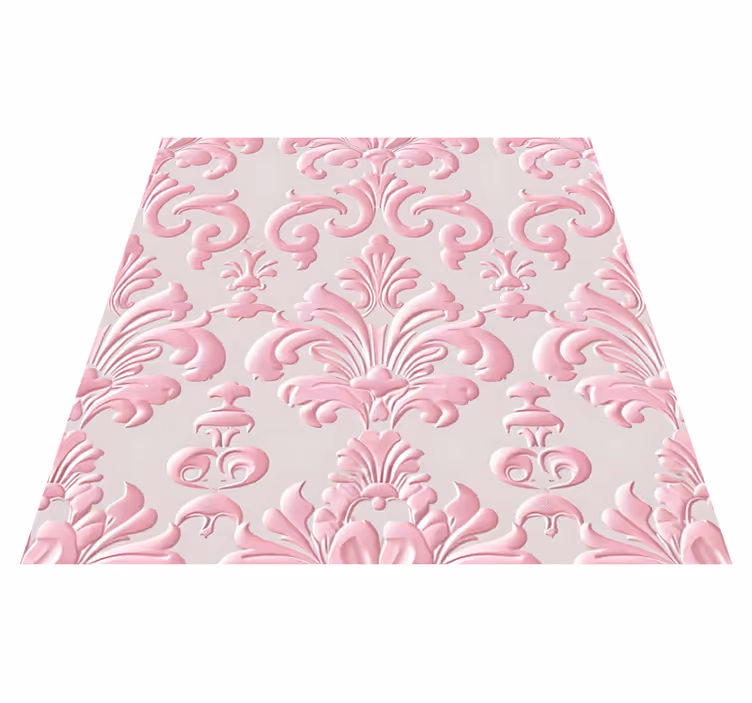 Vintage pvc halı pembe desenli - TenStickers