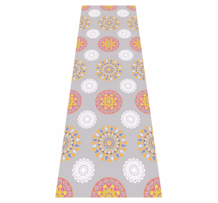Vintage pvc halı parlak mandala daireleri - TenStickers