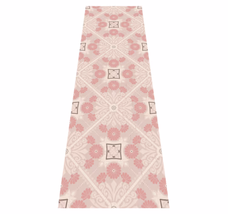 Vintage pvc halı - pastel vintage tarzı desen - TenStickers