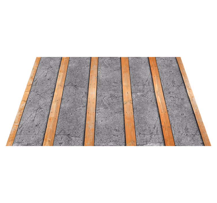 Doku pvc halı ahşap planklar beton Üzerinde - TenStickers
