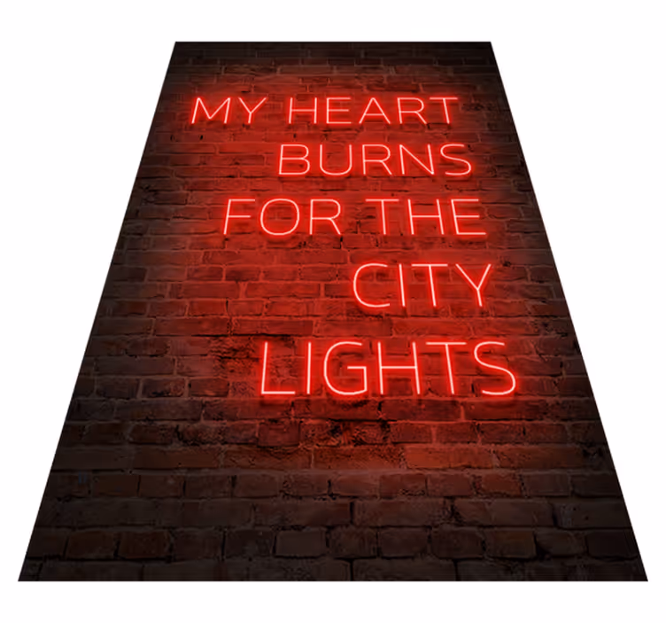 Neon yazılar ile pvc halı - TenStickers