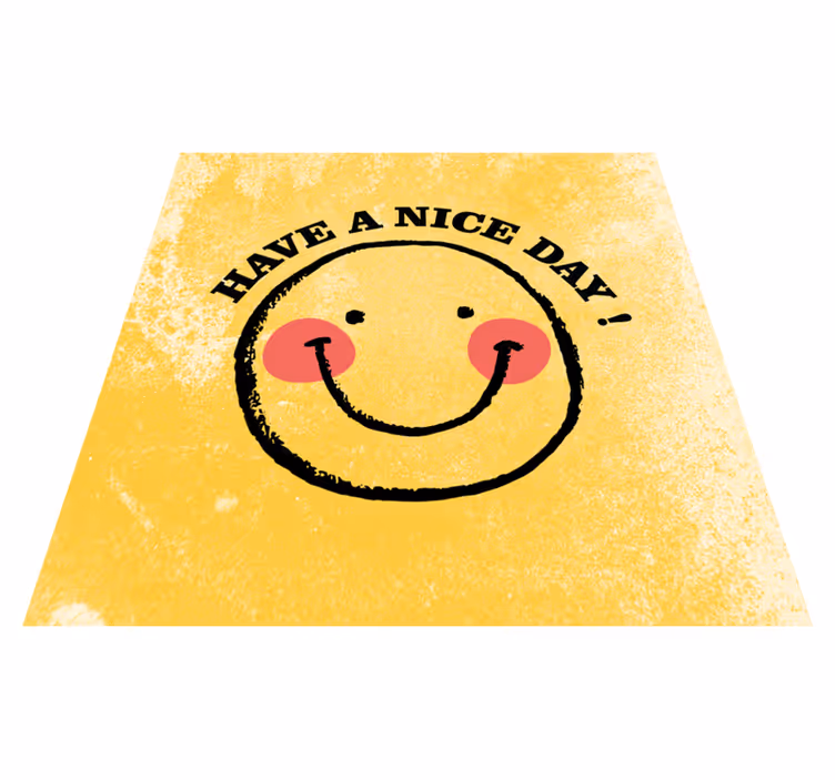 Cümleleri ile pvc halı - iyi günler gülümseme tasarımı - TenStickers