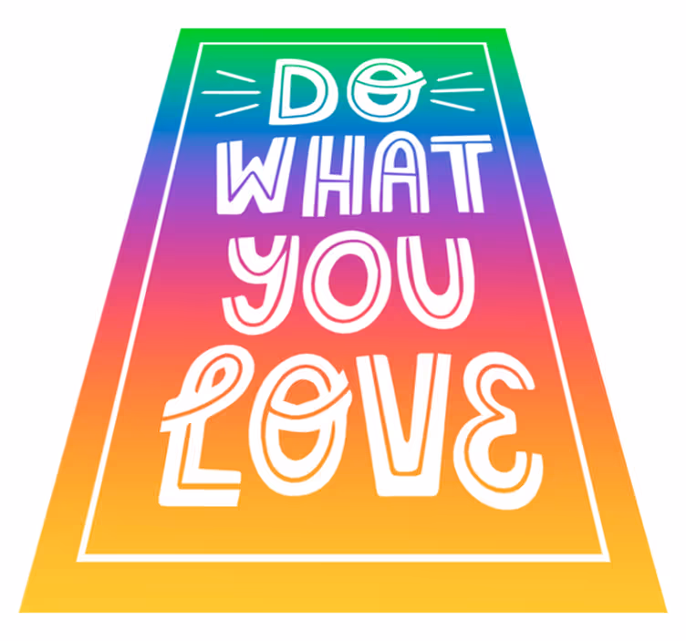 Cümleleri ile pvc halı - rainbow renkli yazılı - TenStickers