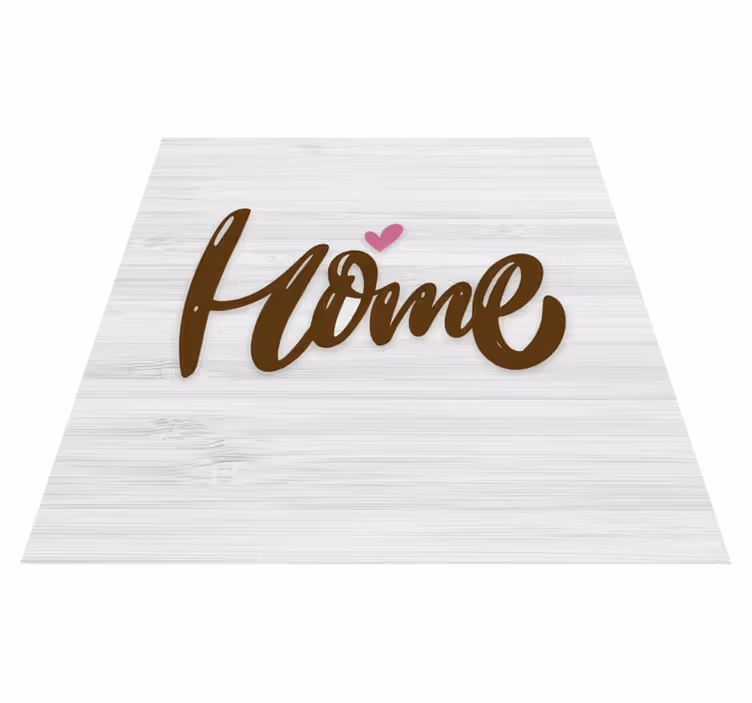 Ahşap zeminli vintage beyaz ev cümleleri ile pvc halı - TenStickers