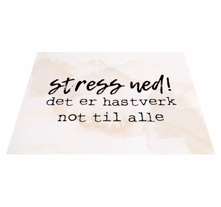 Cümleleri ile pvc halı yeterince stres azaltır - TenStickers
