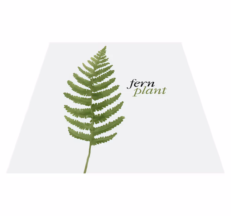 Farn bitkisi minimalist tarz cümleleri ile pvc halı - TenStickers