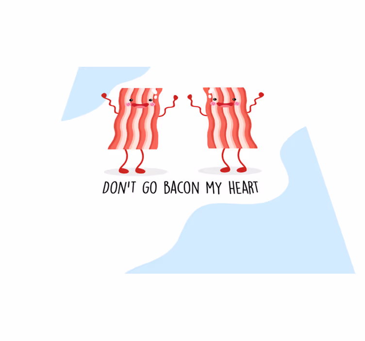 Cümleleri ile pvc halı - bacon ile komik alıntı - TenStickers