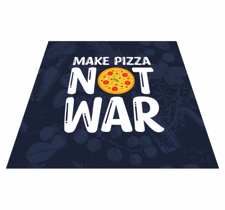 Cümleleri ile pvc halı eğlenceli pizzalar yapar - TenStickers