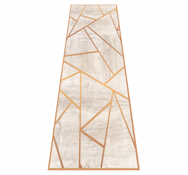 Doku pvc halı ceviz ahşap dokulu geometrik desen - TenStickers