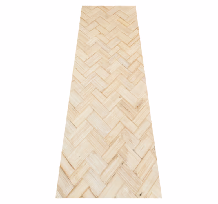 Doku pvc halı beyaz zigzag parke tarzı - TenStickers