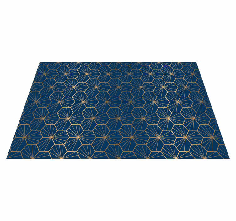 Geometrik pvc halı şık geometrik desen - TenStickers