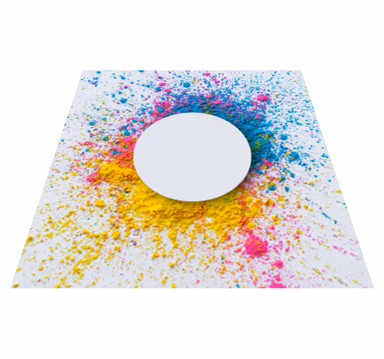 Geometrik pvc halı daire sıçraması - TenStickers