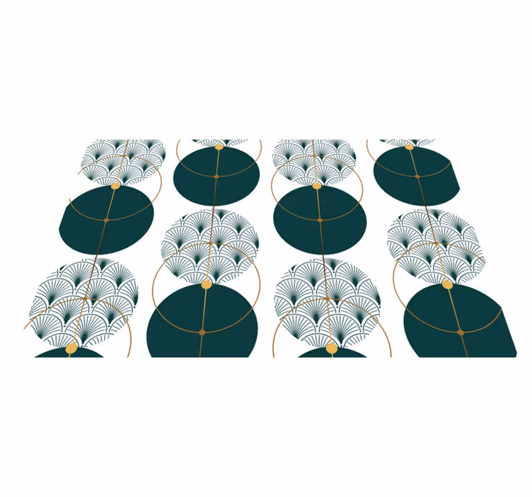 Geometrik pvc halı glamour tarzı geometrik sanat - TenStickers