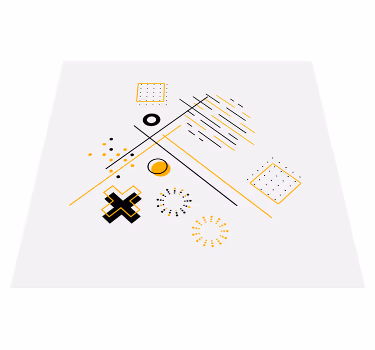 Geometrik pvc halı - konsantrik daireler - TenStickers