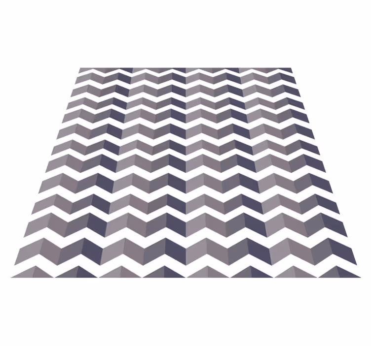 Geometrik pvc halı siyah beyaz zigzag desenli - TenStickers