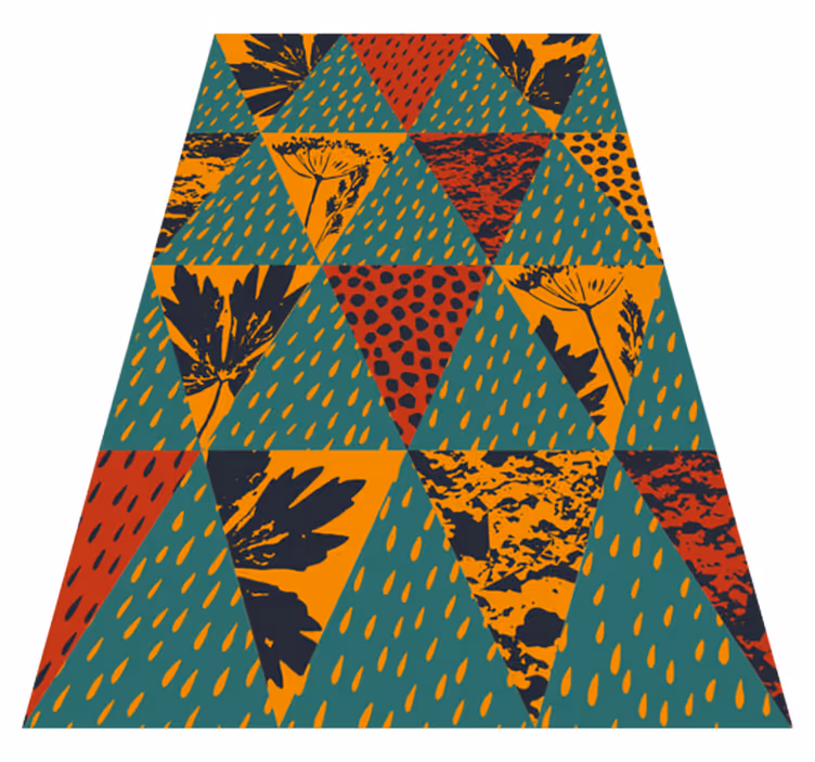 Geometrik pvc halı yağmur geometrik sanatı - TenStickers