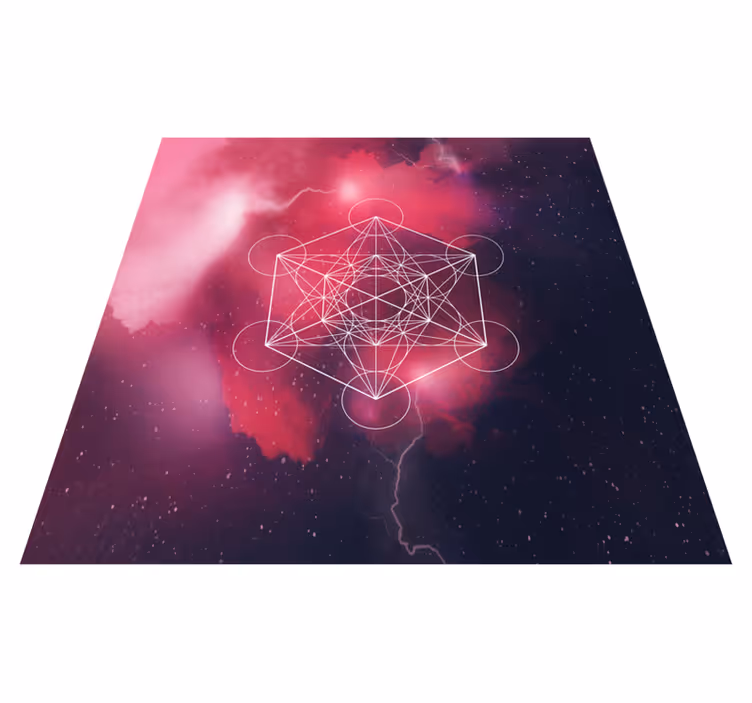 Geometrik pvc halı metatron sembolü - TenStickers