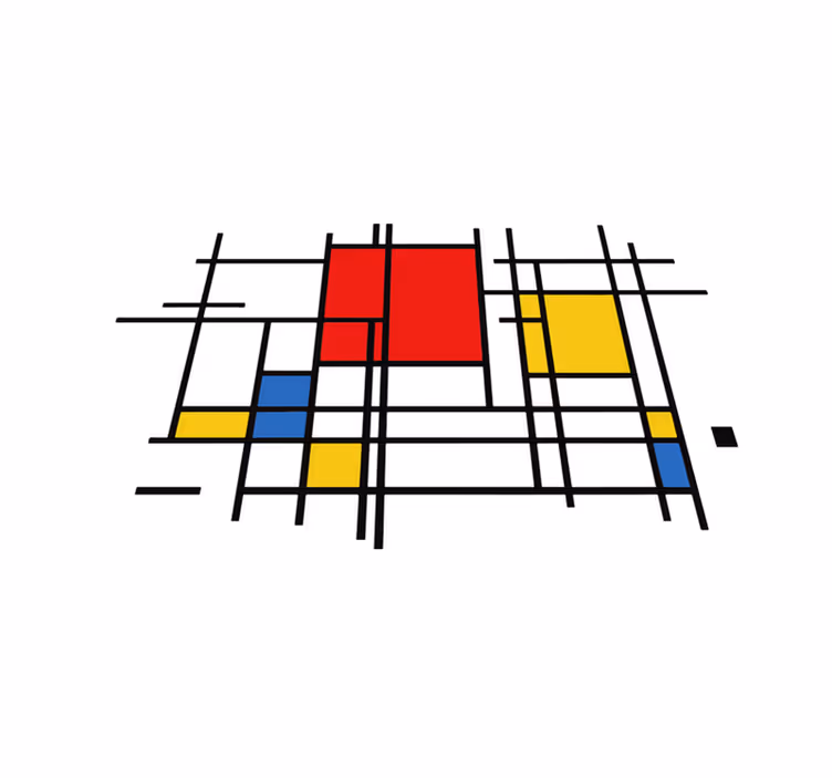 Geometrik pvc halı - geometrik Çizgiler sanatı - TenStickers