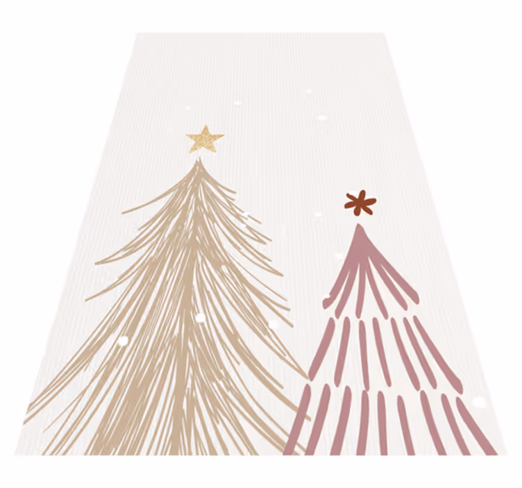 Noel pvc halı minimalist noel ağacı - TenStickers