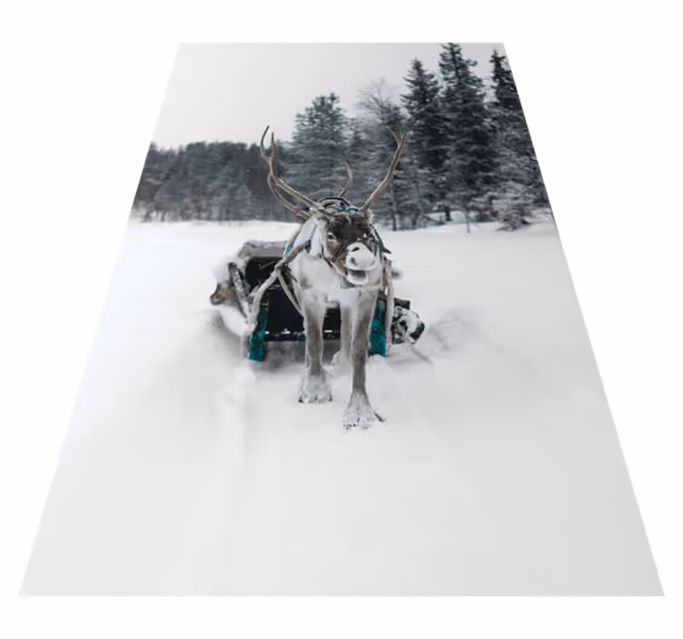 Noel pvc halı noel ren geyiği - TenStickers