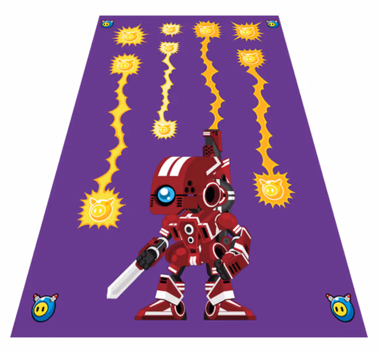 Oyunlar pvc halı - robot yükselişi - TenStickers